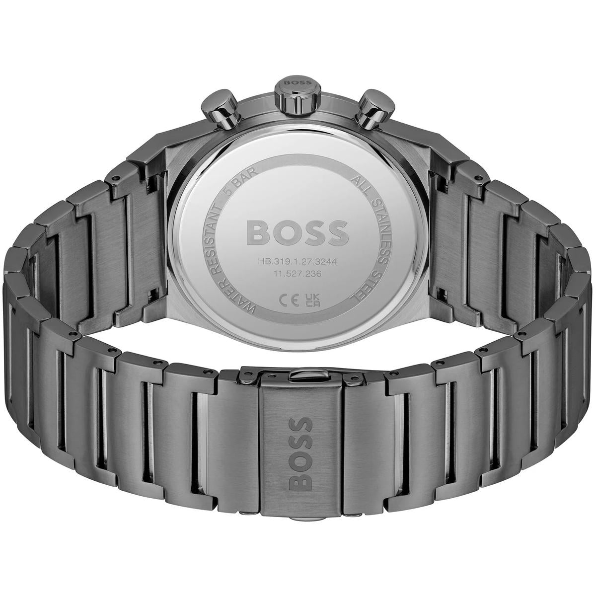 Hugo Boss Candor Men's 41mm Gray Bracelet Watch - Blue Dial