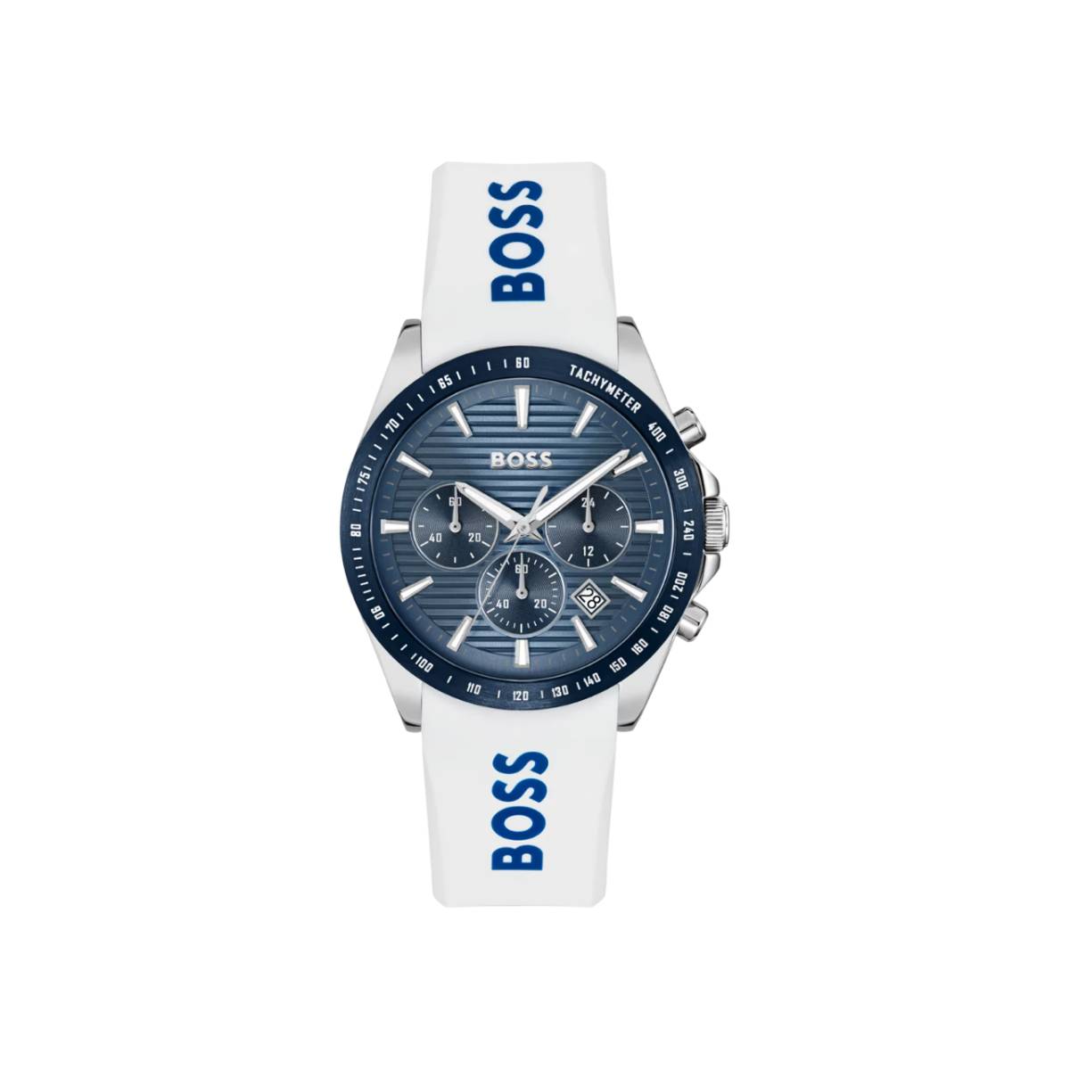 Hugo Boss Men's 41mm Chronograph Analog White Strap Watch - Blue Dial