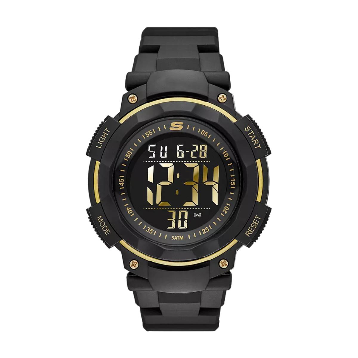 Skechers Ruhland Men's 45mm Digital Black Strap Watch