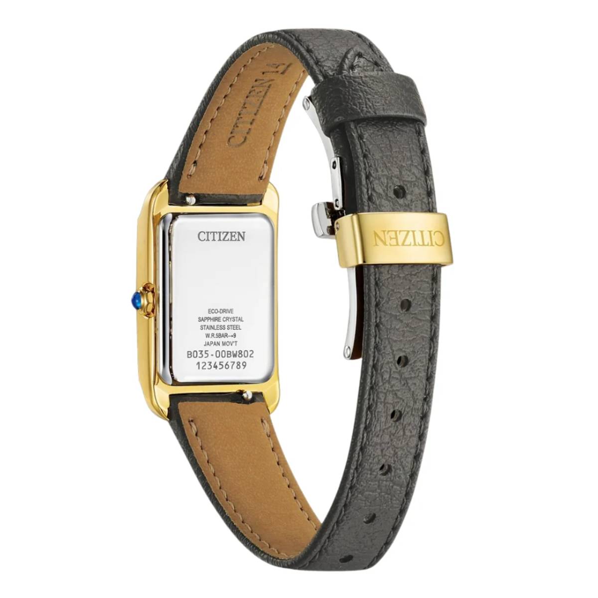 Citizen L Women's 32.4mm Gray Strap Watch - Gold Dial