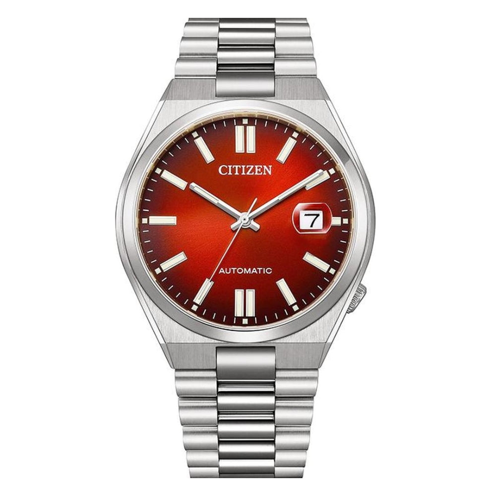 Citizen Tsuyosa Men's 40mm Silver Bracelet Watch - Red Dial