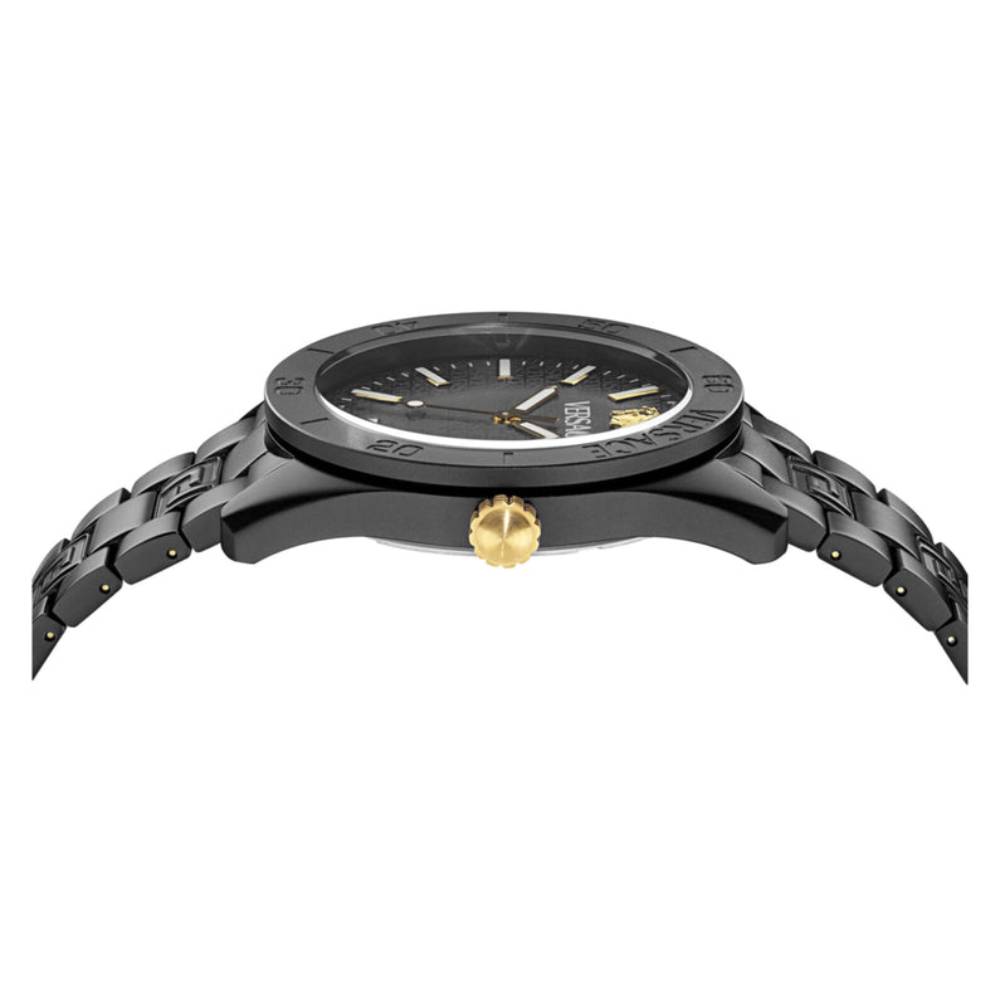 Versace V-Dome Men's 42mm Bracelet Watch - Black