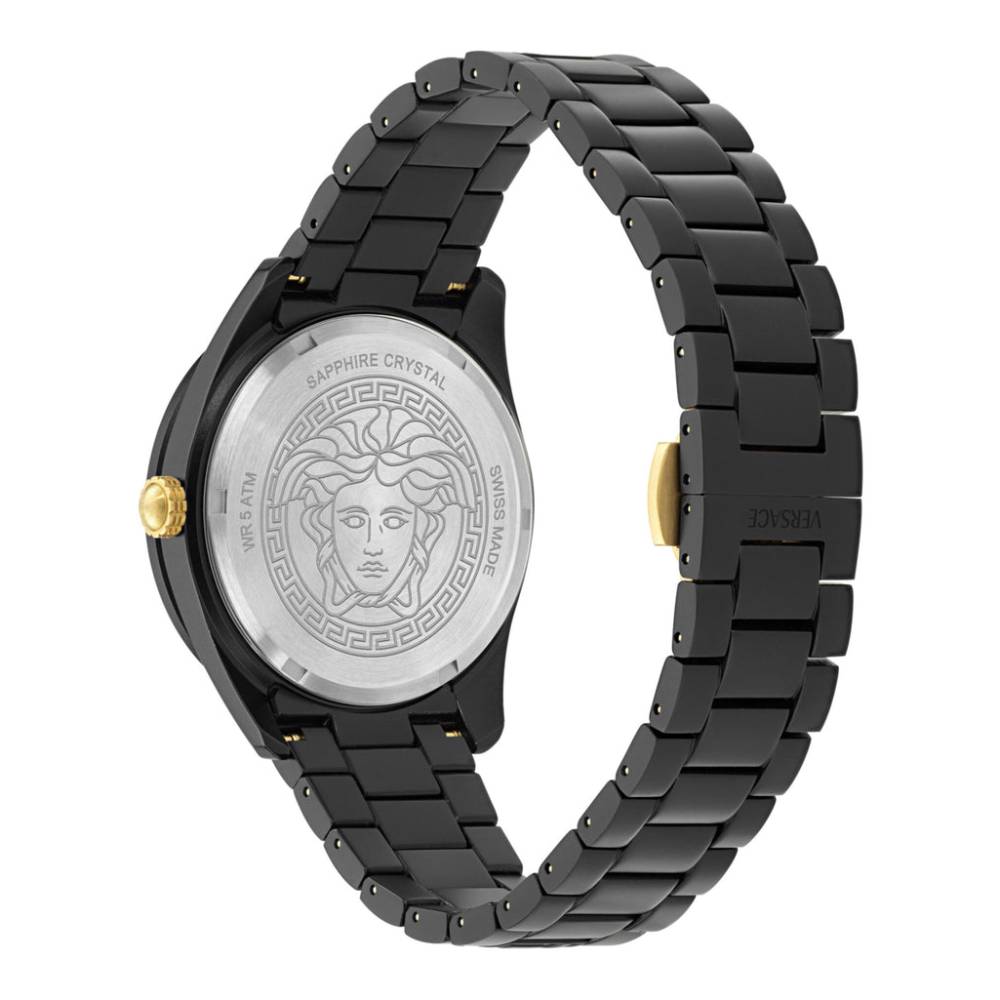 Versace V-Dome Men's 42mm Bracelet Watch - Black