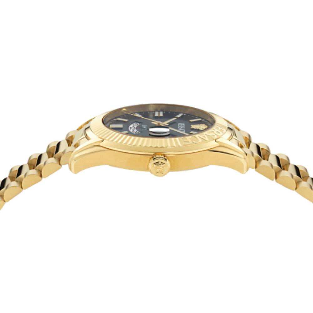 Versace Apodis Men's 41 mm Gold Bracelet Watch - Black