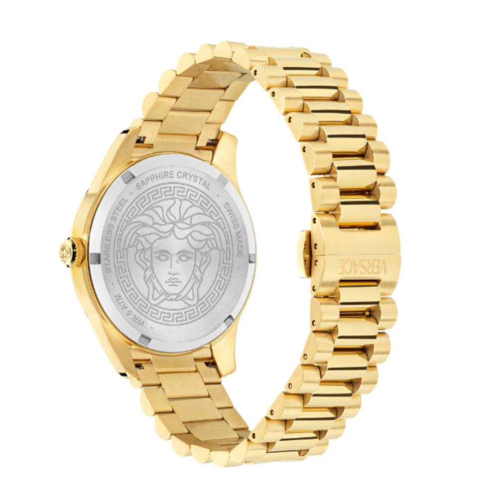 Versace Apodis Men's 41 mm Gold Bracelet Watch - Black