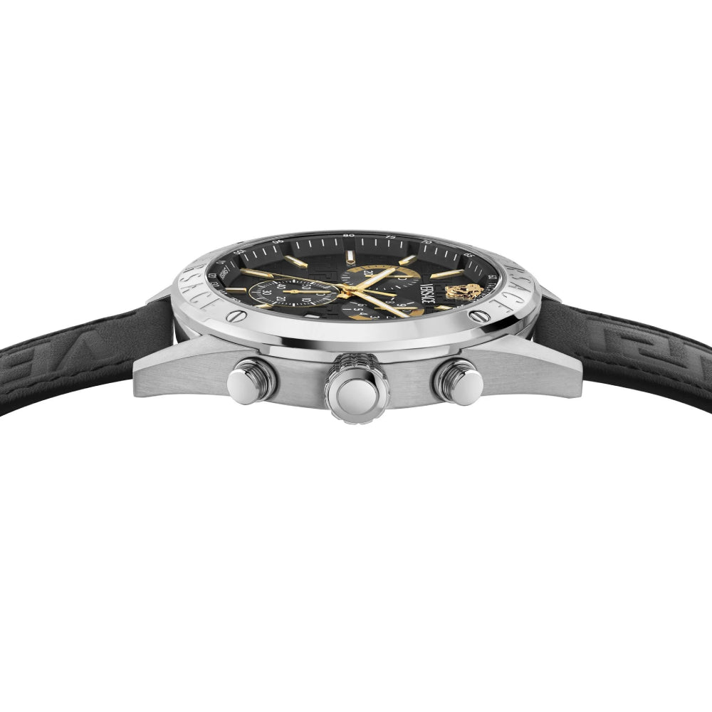 Versace Athletics Men's 44mm Strap Watch - Black Dial