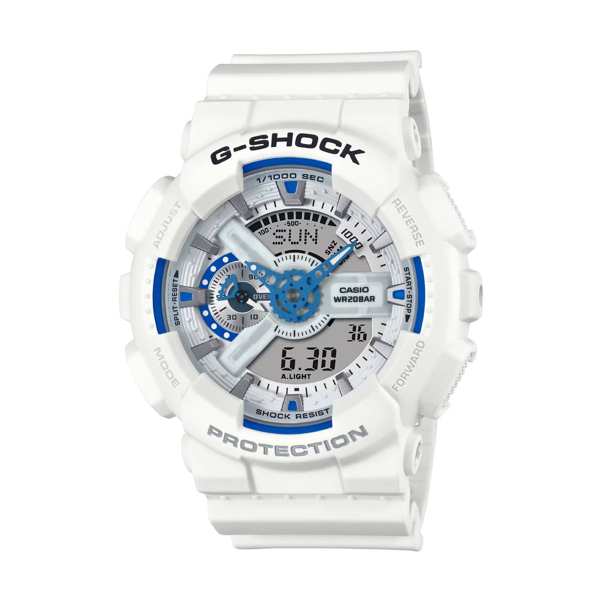 Casio G-Shock 110 Series Men's 51.2mm Ana Digi White Strap Watch - Gray Dial