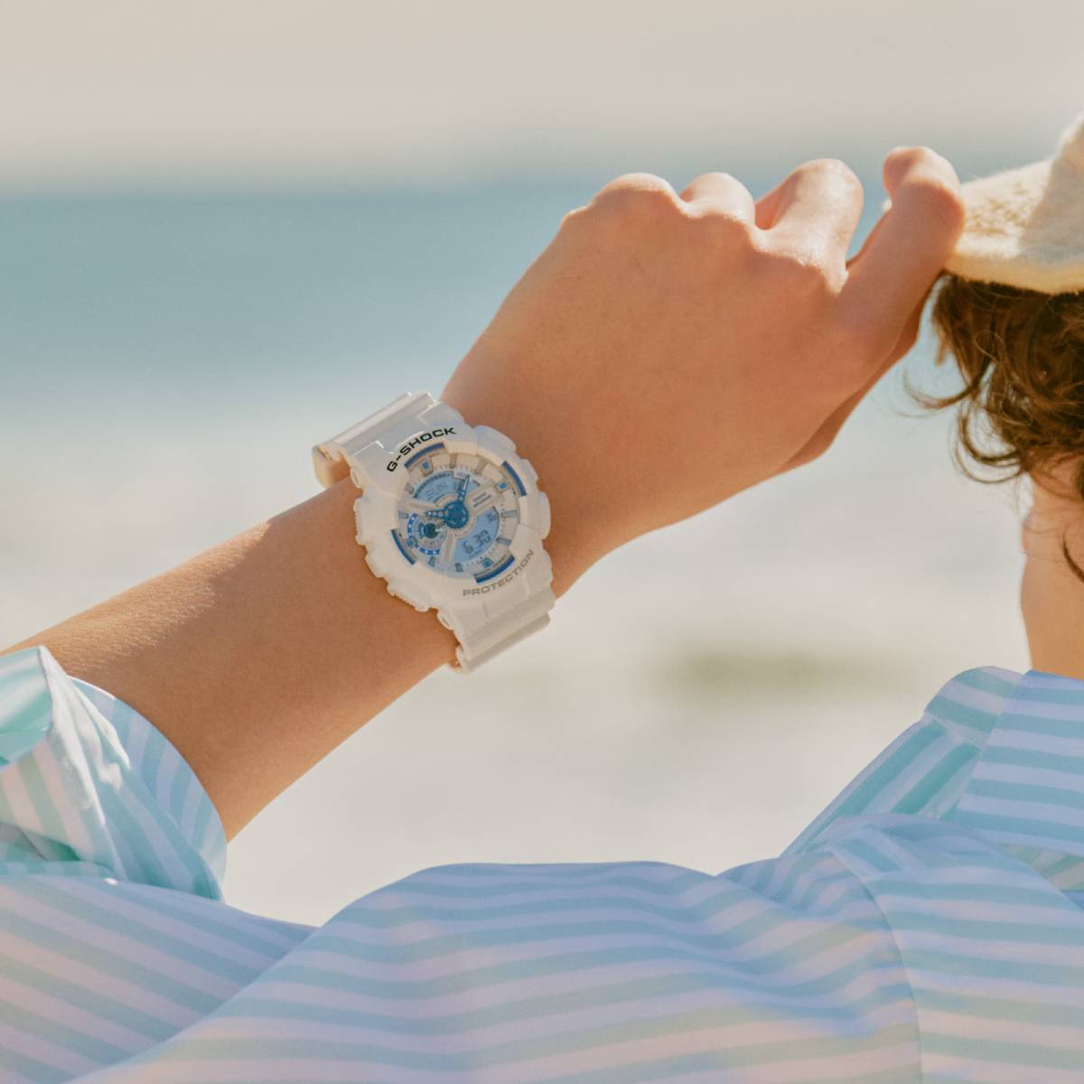 Casio G-Shock 110 Series Men's 51.2mm Ana Digi White Strap Watch - Gray Dial