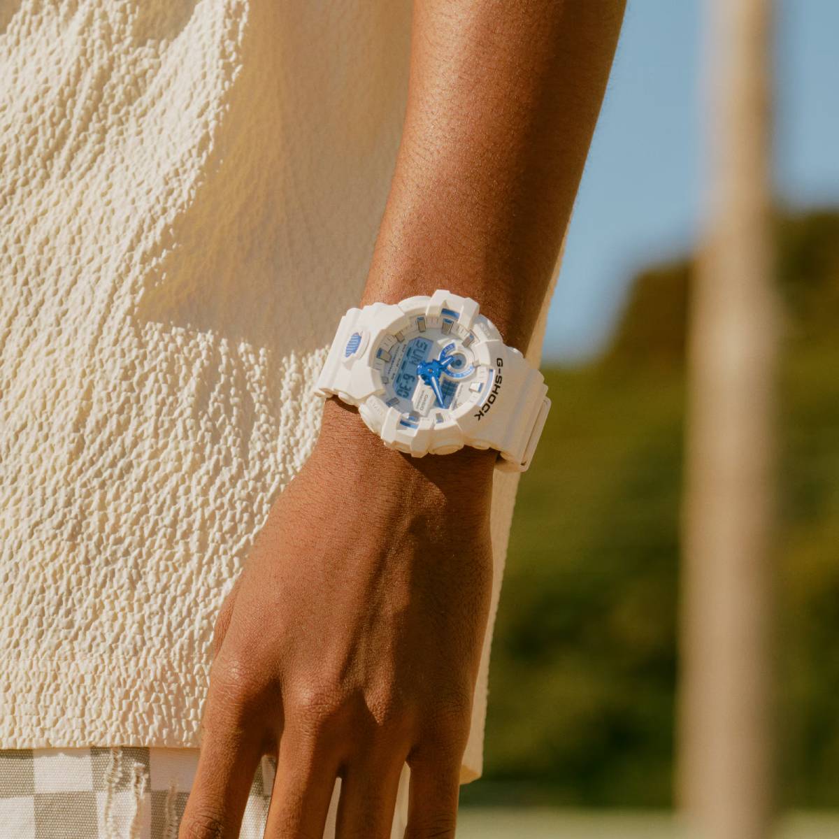 Casio G-Shock GA-700 Series Men's 53.4mm Ana Digi Strap Watch - White