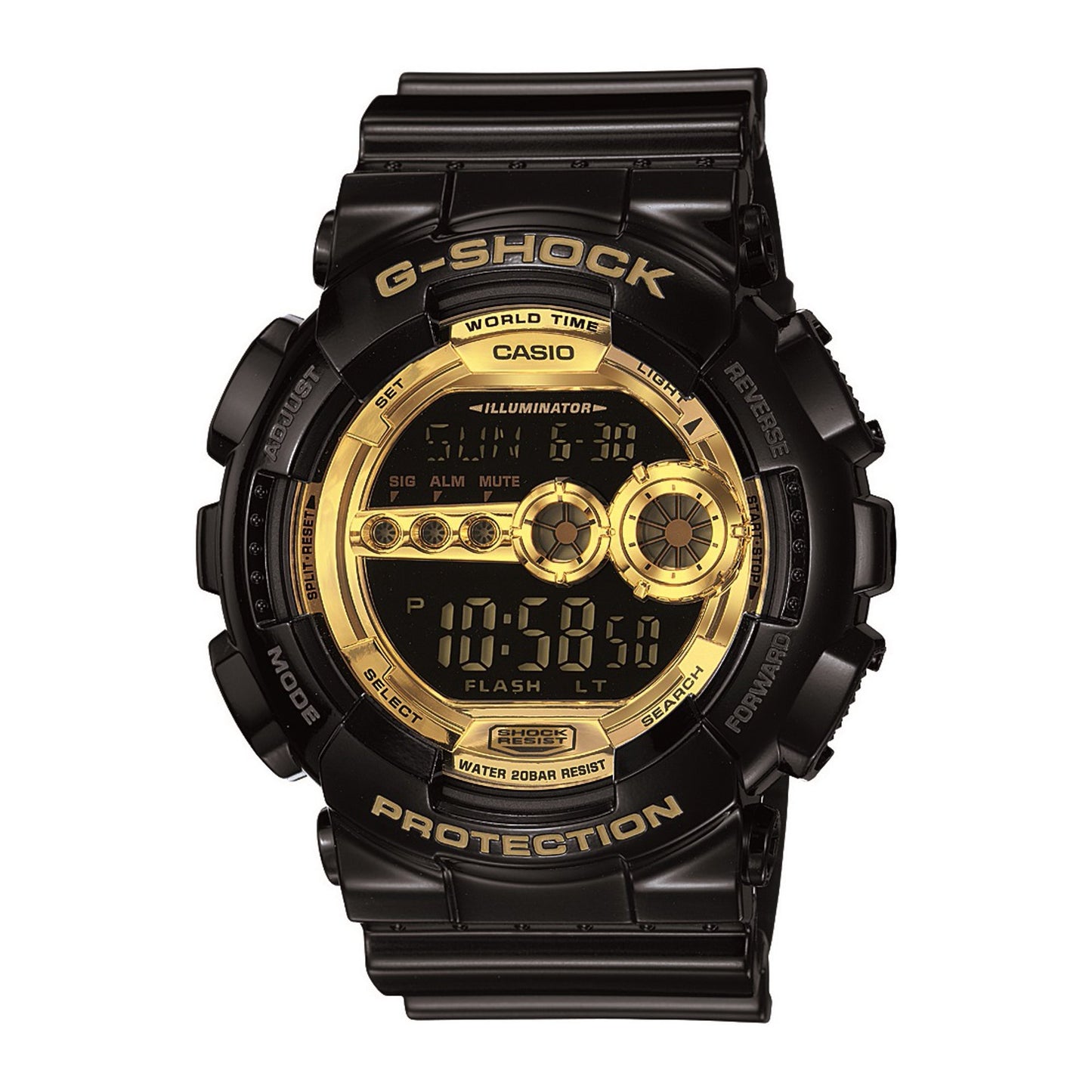 Casio G-Shock Digital Women's 51.2mm Watch - Black/Gold