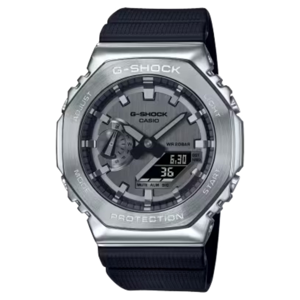 Casio G-Shock Men's 44.4mm Ana-Digi Black Strap Watch - Gray Dial