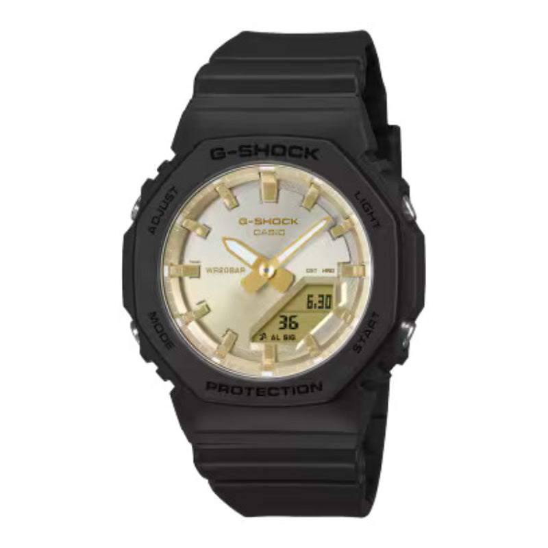 Casio G-Shock Women's 40.2mm Ana-Digi Black Strap Watch - Gold Dial