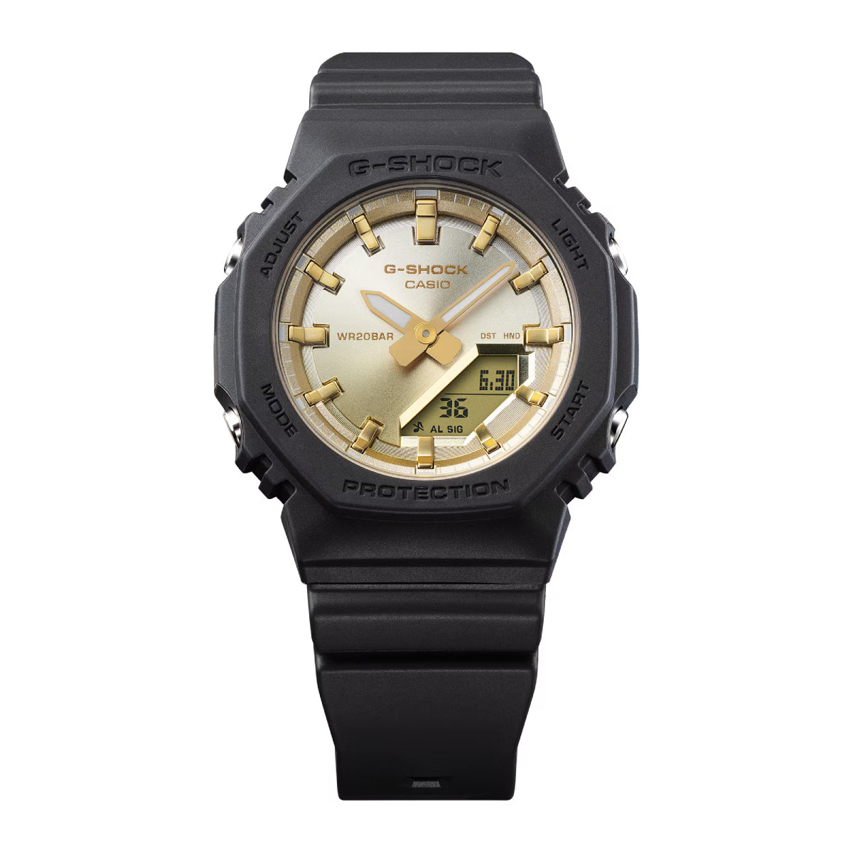 Casio G-Shock Women's 40.2mm Ana-Digi Black Strap Watch - Gold Dial