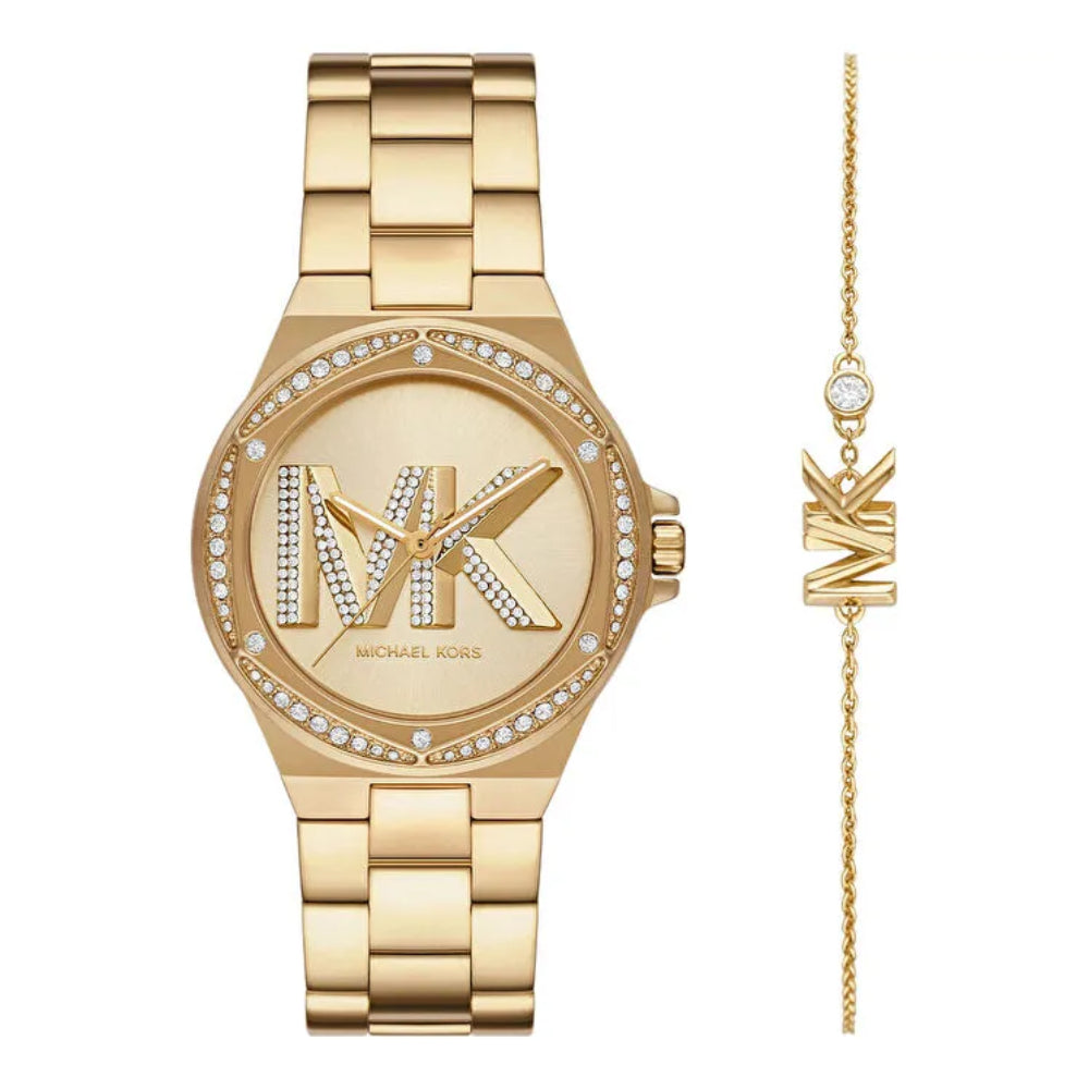 Michael Kors Lennox Women's 37mm Analog Watch with Bracelet - Gold