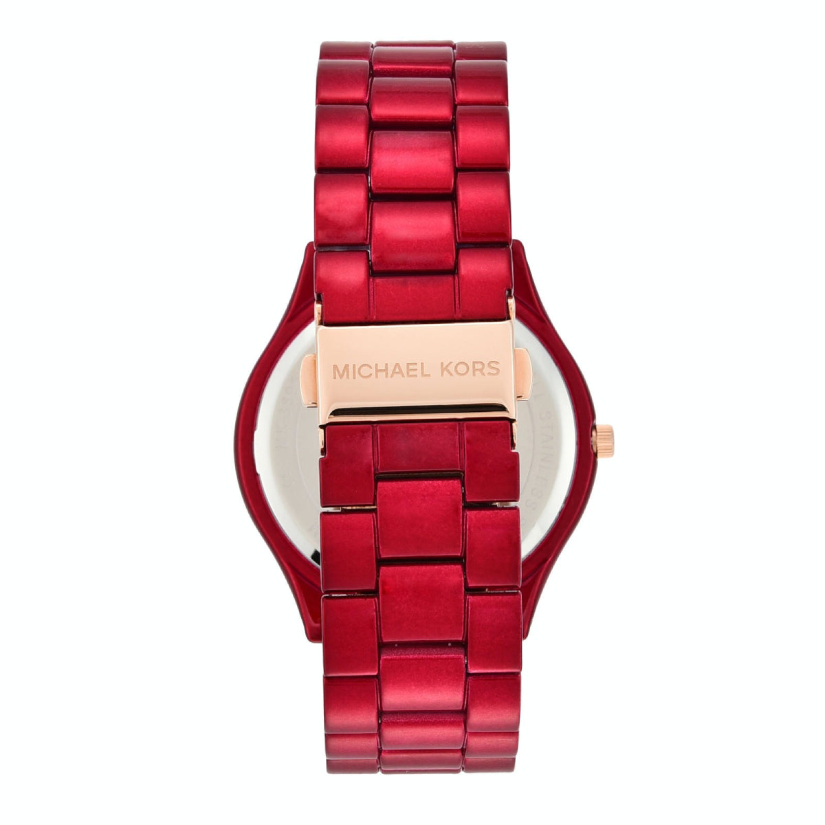 Michael Kors Slim Runway Unisex 42mm Analog Bracelet Watch - Red