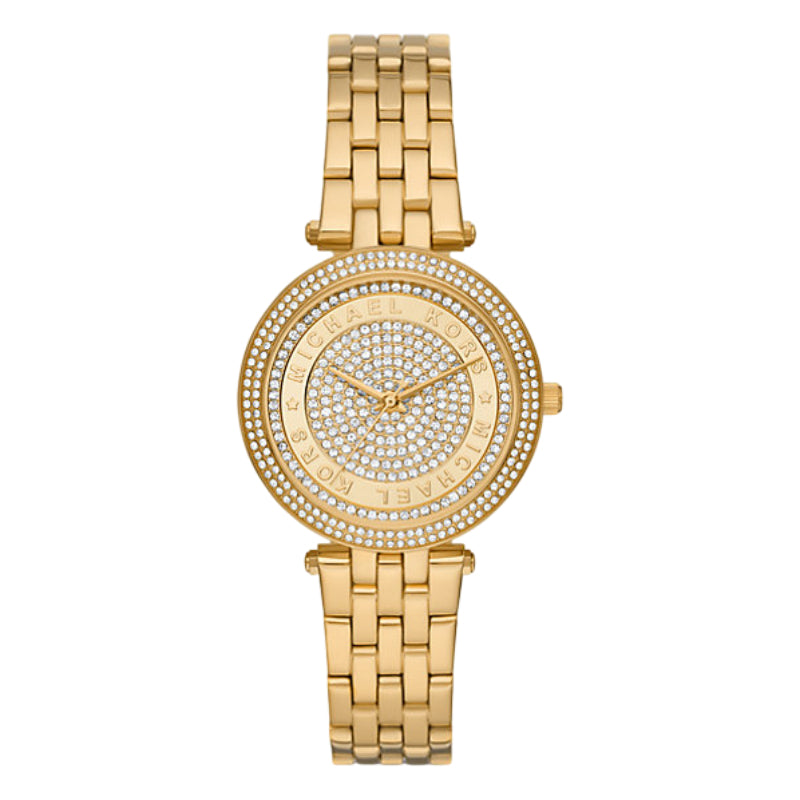 Michael Kors Mini Darci Pave Women's 34mm Analog Bracelet Watch - Gold