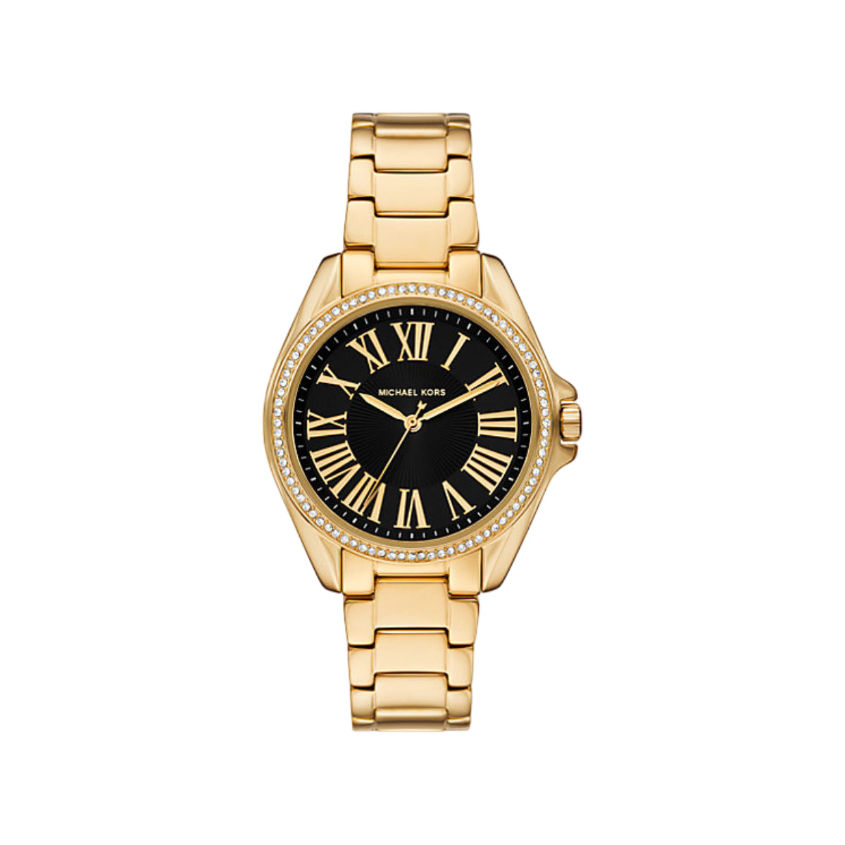 Michael Kors Women's 39mm Analog Gold Bracelet Watch - Black Dial