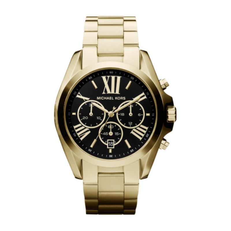 Michael Kors Women's Chronograph Bradshaw Gold-Tone Stainless Steel Bracelet Watch