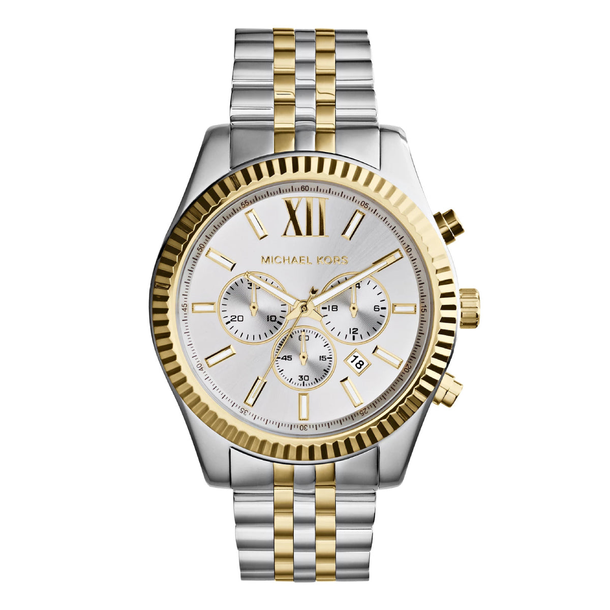 Michael Kors Lexington Men's Silver and Gold-Tone Watch