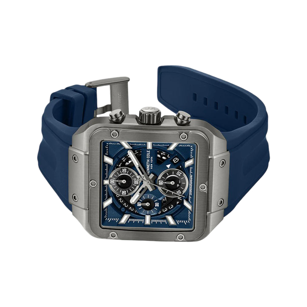 Kenneth Cole New York Skeleton Men's Strap Watch - Blue