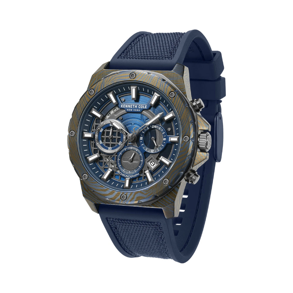Kenneth Cole Newyork Men's 45mm Strap Watch - Blue