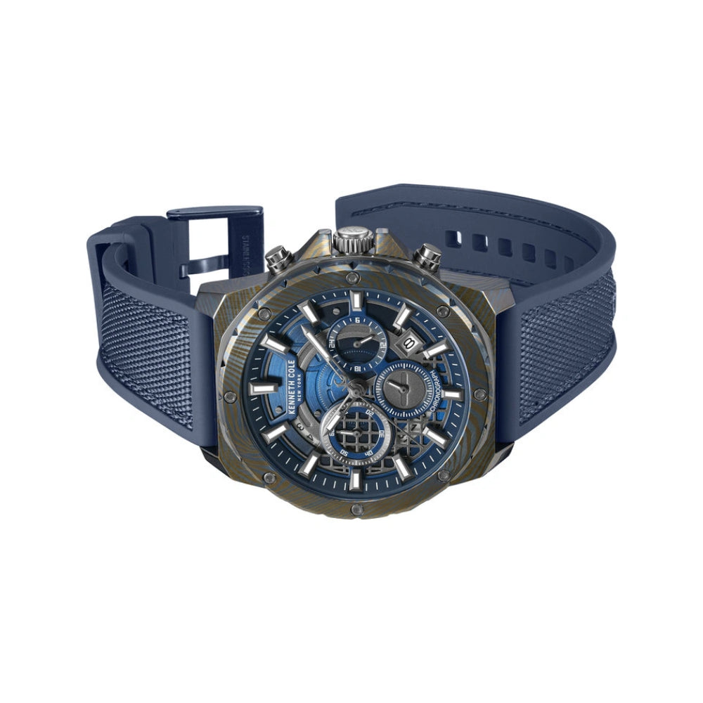 Kenneth Cole Newyork Men's 45mm Strap Watch - Blue