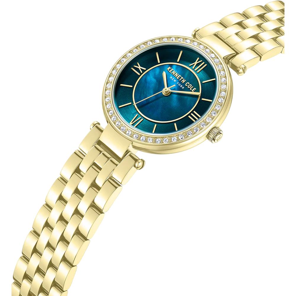 Kenneth Cole New York Classic Women's 32mm Gold Bracelet Watch - Blue Dial