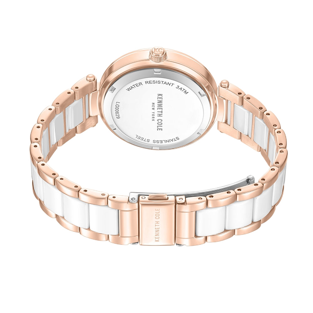 Kenneth Cole New York Classic Women's 37mm Two-Tone Bracelet Watch - Rose Gold Dial