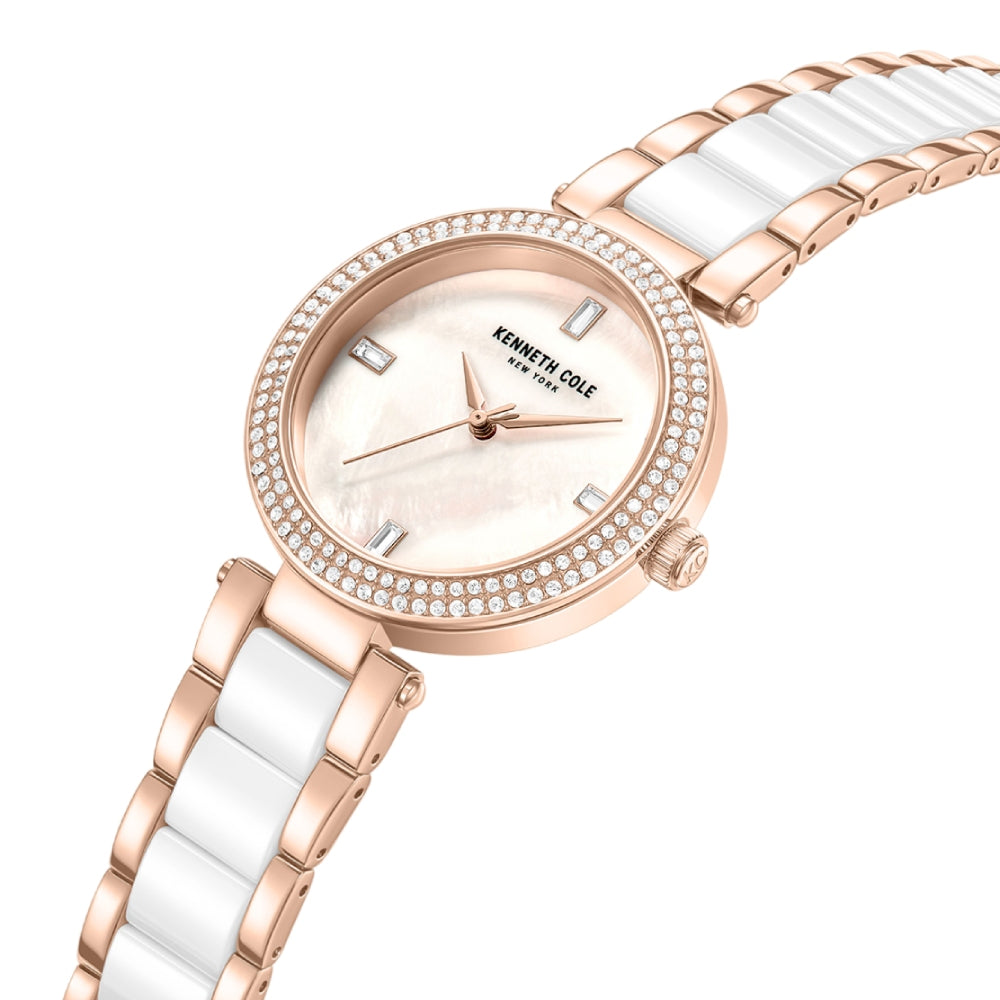 Kenneth Cole New York Classic Women's 37mm Two-Tone Bracelet Watch - Rose Gold Dial