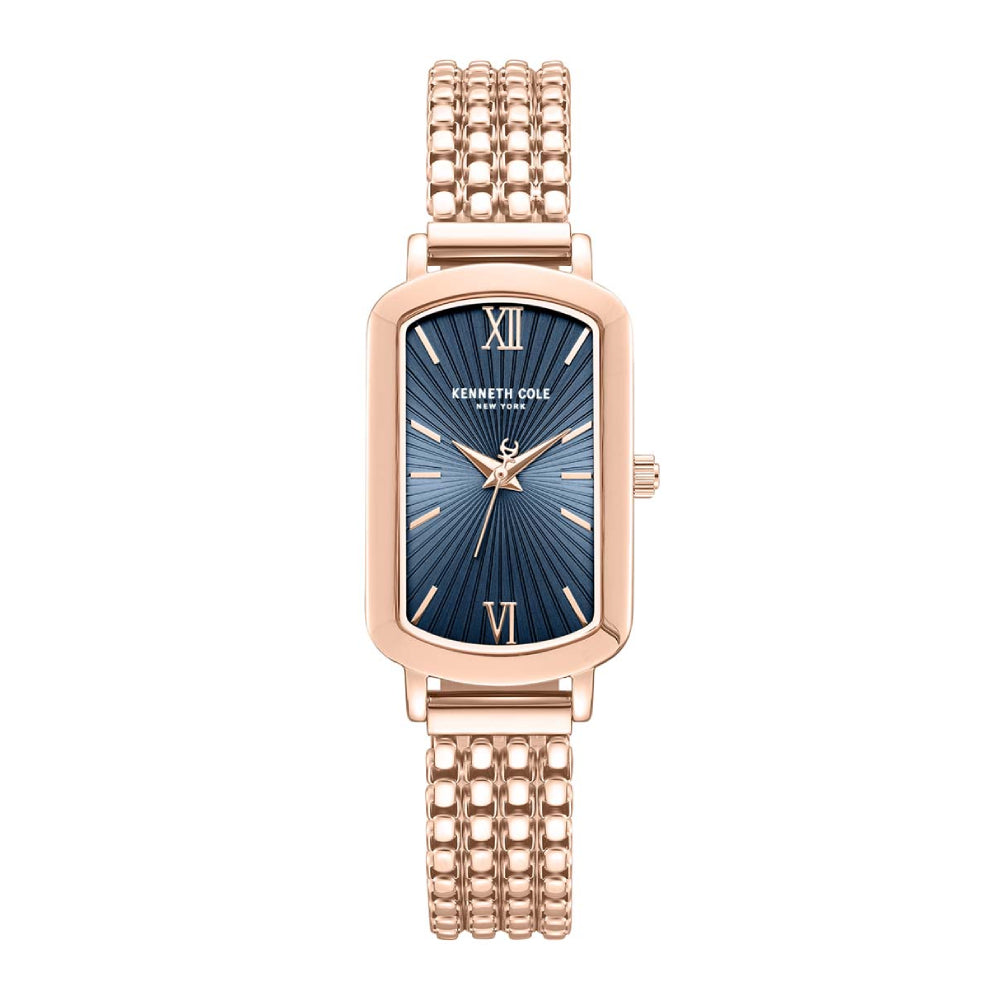 Kenneth Cole New York Women's 22mm Rose Gold Bracelet Watch - Blue Dial