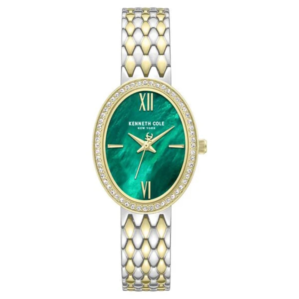 Kenneth Cole Women's 38mm Analog Two-Tone Bracelet Watch - Green Dial