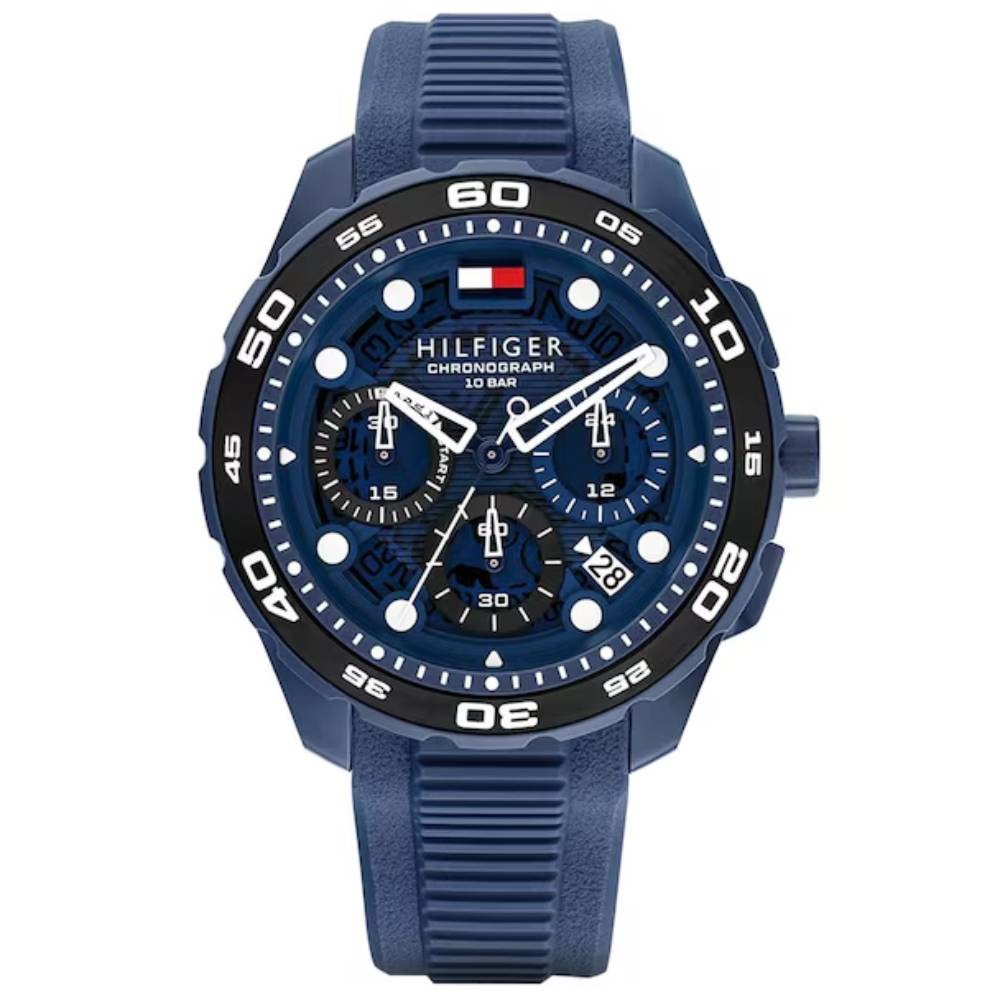 Tommy Hilfiger TH-Regatta Men's 44mm Strap Watch - Black