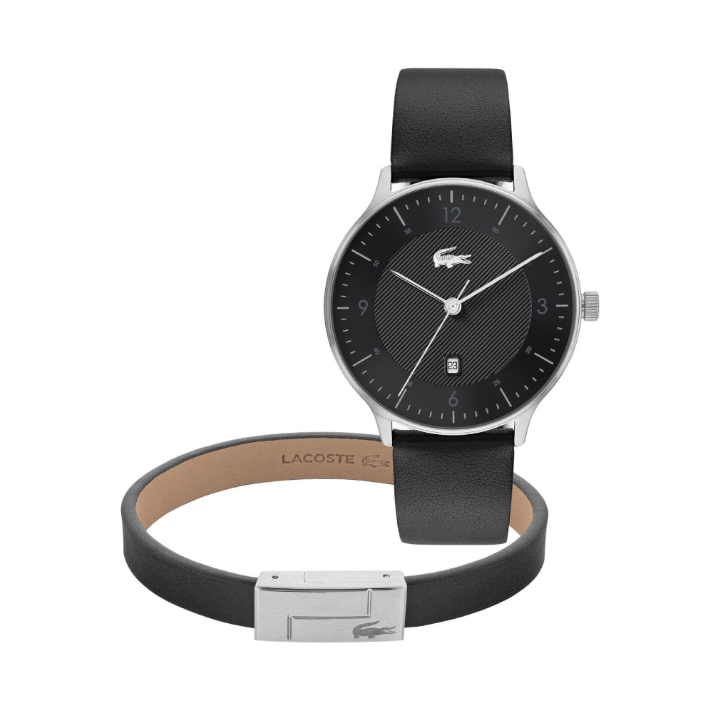 Reloj Lacoste Club para hombre con correa de cuarzo de 42 mm y brazalete negro - Negro