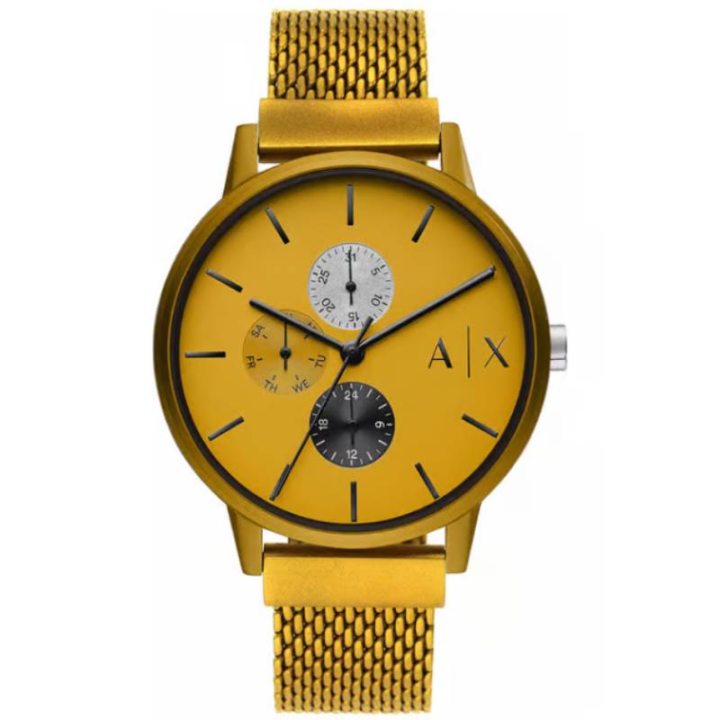 Reloj de pulsera de cuarzo para hombre Armani Exchange Cayde de 44 mm, color amarillo