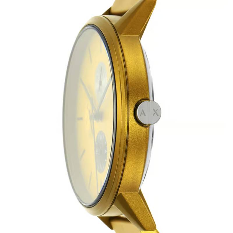 Reloj de pulsera de cuarzo para hombre Armani Exchange Cayde de 44 mm, color amarillo
