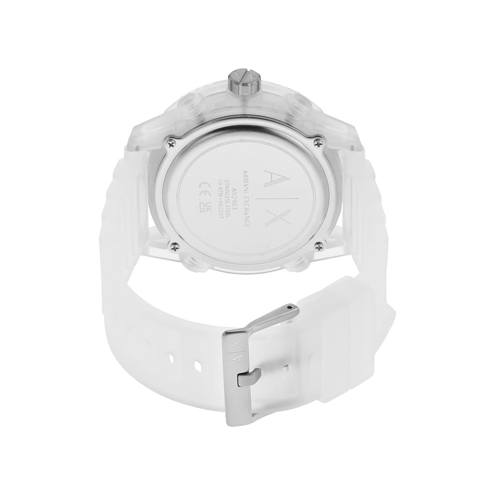 Armani Exchange Men's 46mm Quartz Strap Watch - White