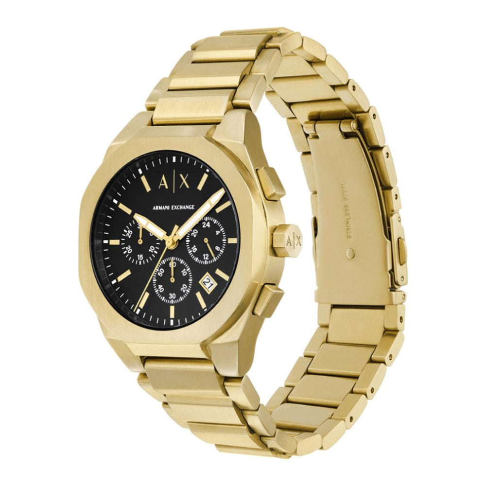 Armani Exchange Rafael Men's 42mm Chronograph Bracelet Watch - Black Dial