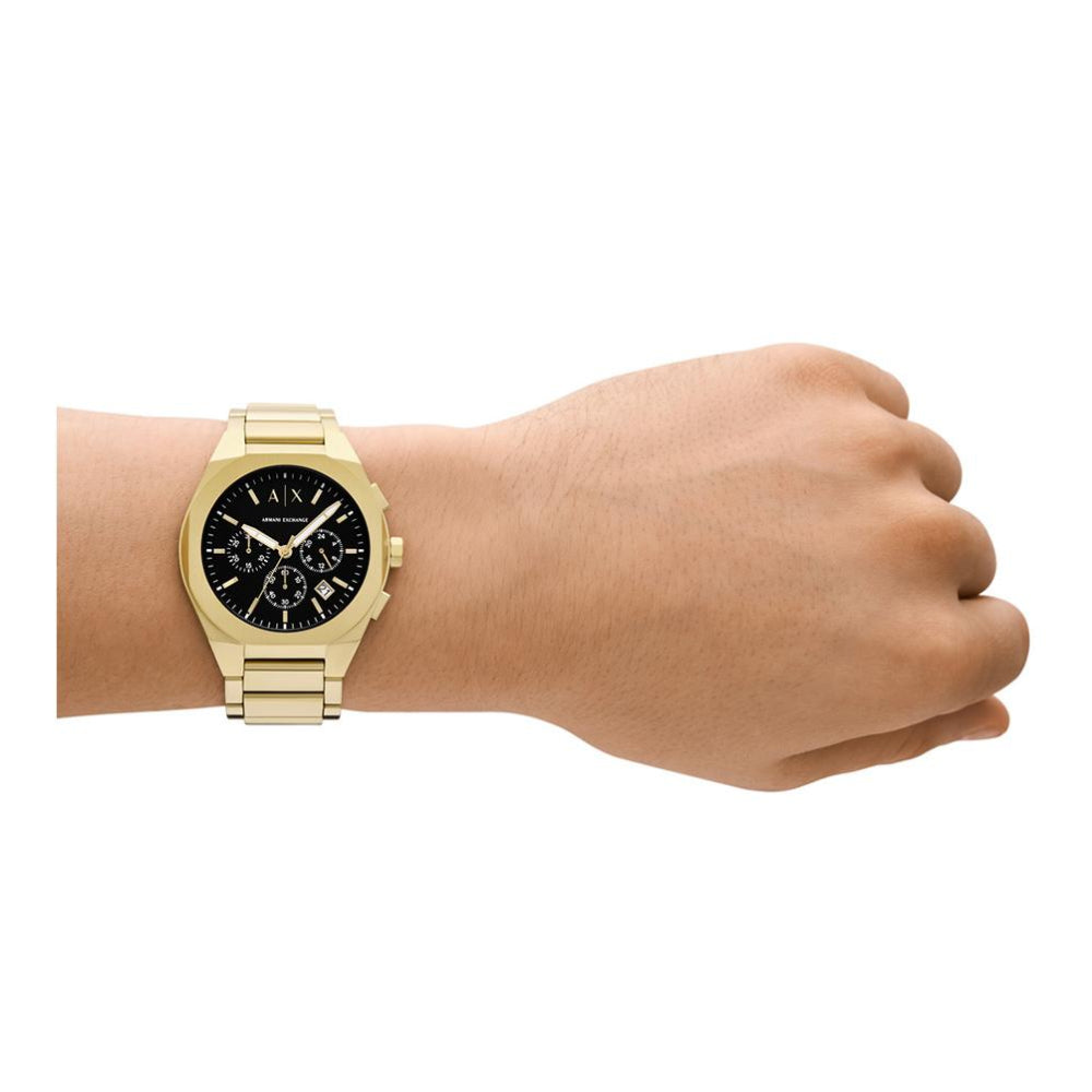Armani Exchange Rafael Men's 42mm Chronograph Bracelet Watch - Black Dial