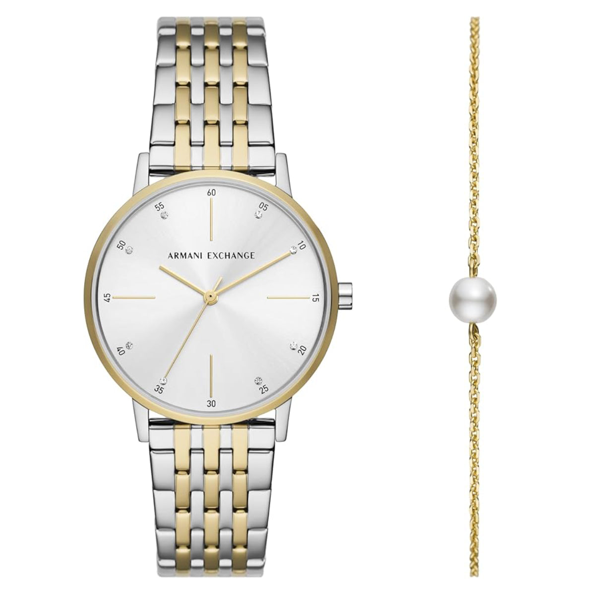 Armani Exchange Women's 36mm Two-Tone Analog Watch with Bracelet