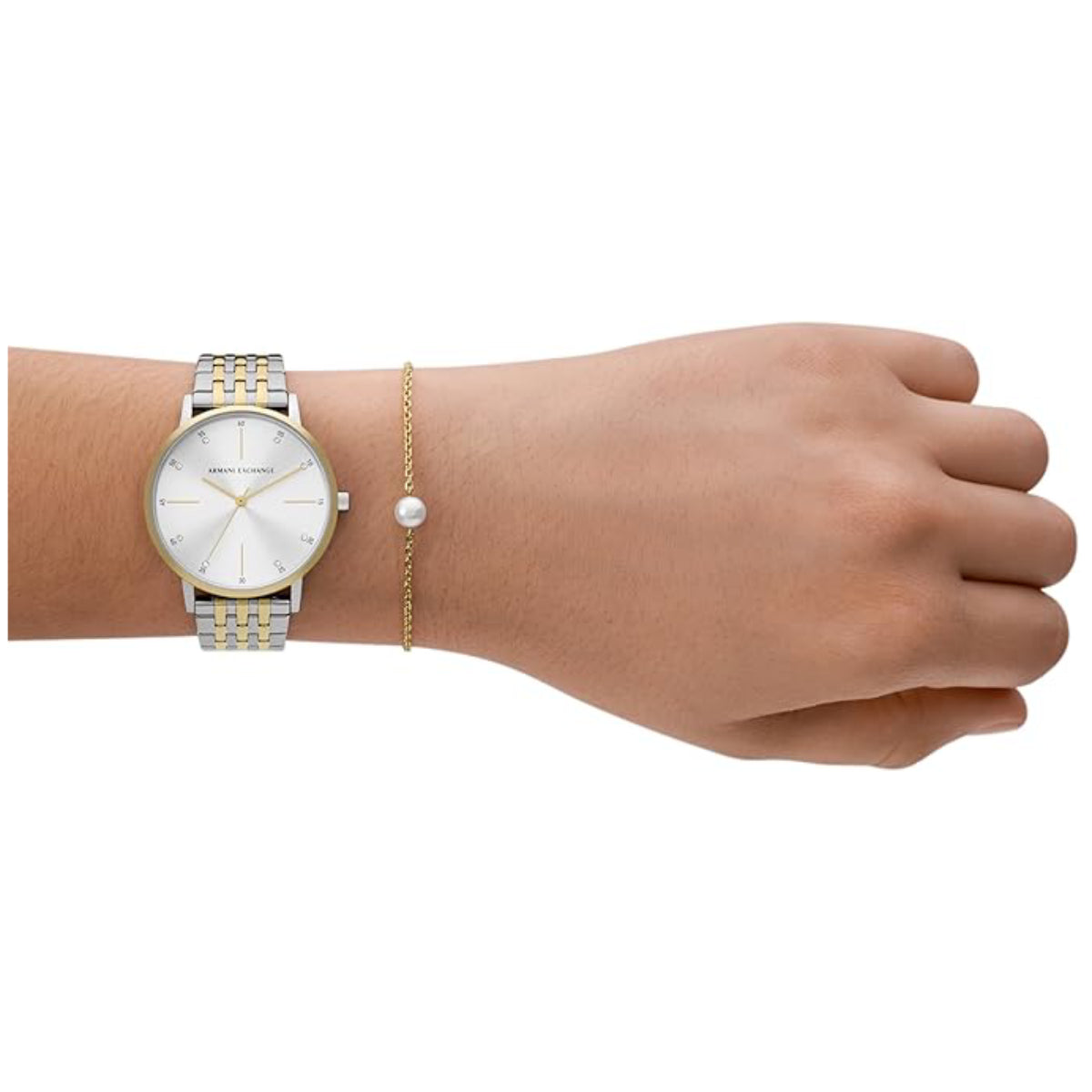 Armani Exchange Women's 36mm Two-Tone Analog Watch with Bracelet