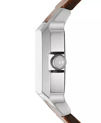 Diesel Cliffhanger Men's 36mm Brown Strap Watch - Blue Dial