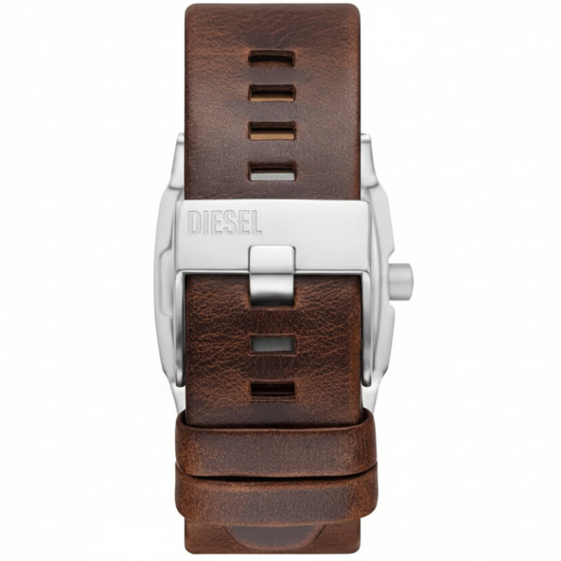 Diesel Cliffhanger Men's 36mm Brown Strap Watch - Blue Dial