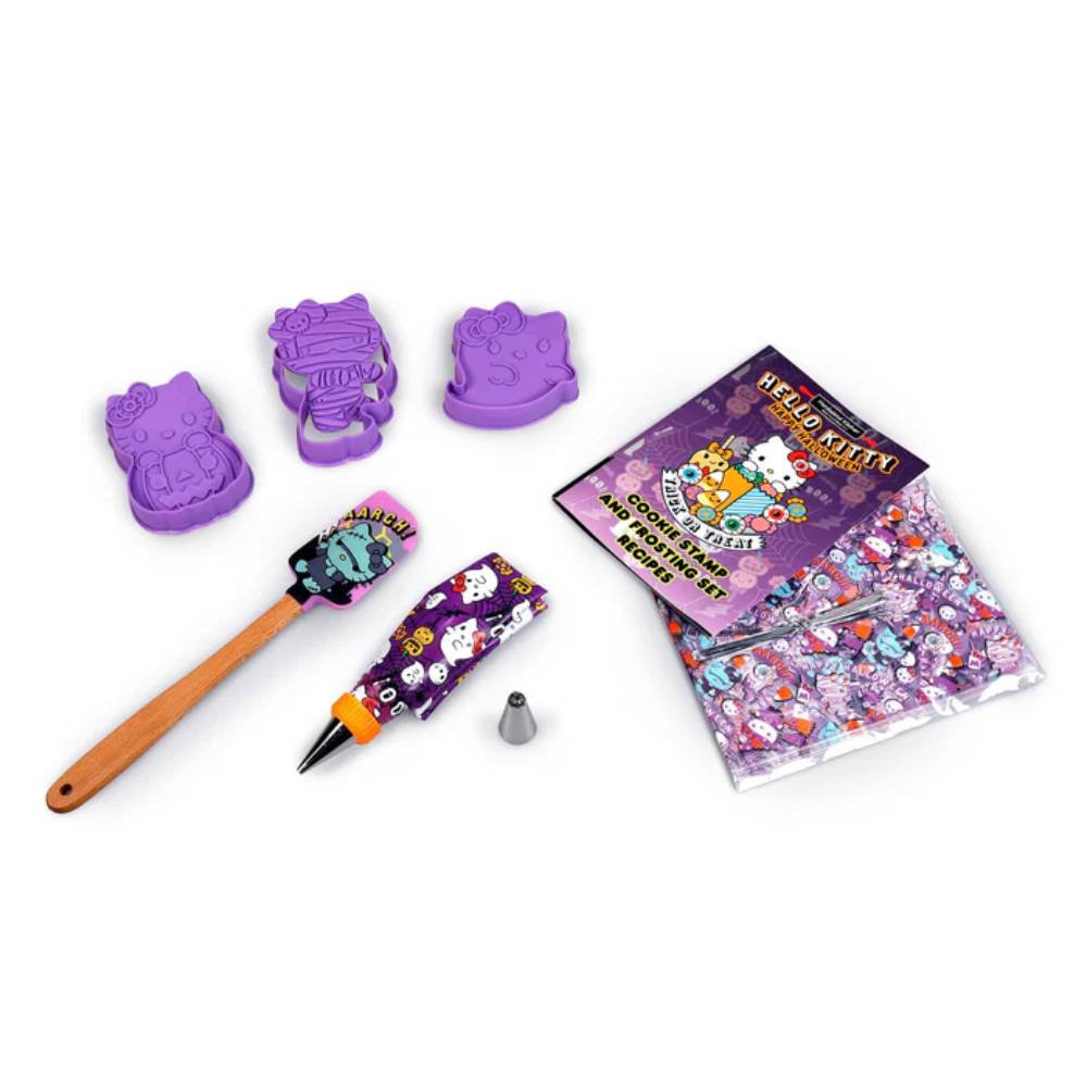 Sanrio Hello Kitty Halloween Cookie Stamp and Frosting Set (50- Pieces)