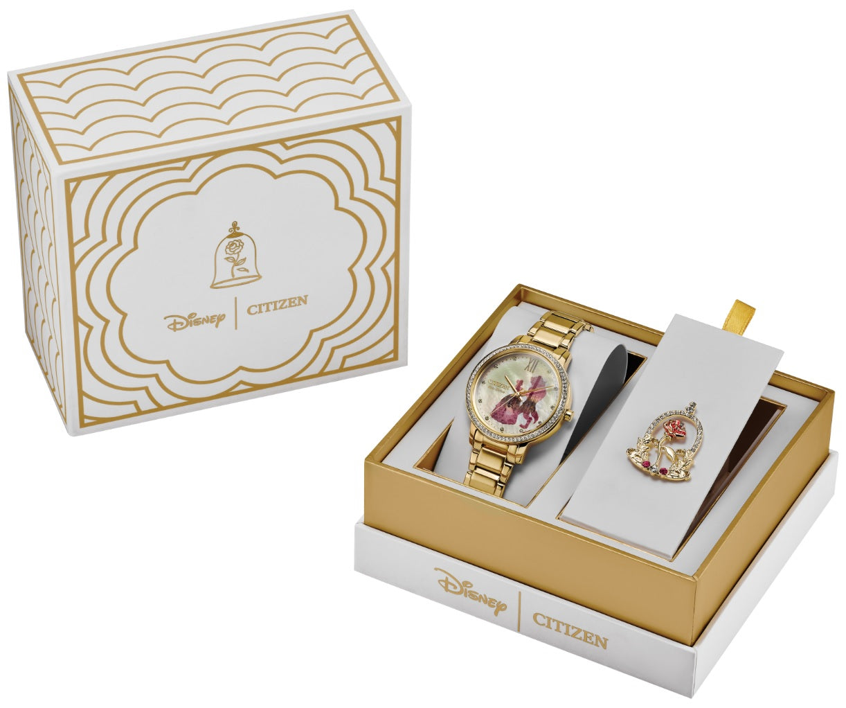 Reloj de pulsera Citizen Belle and Beast para mujer de 36 mm, dorado