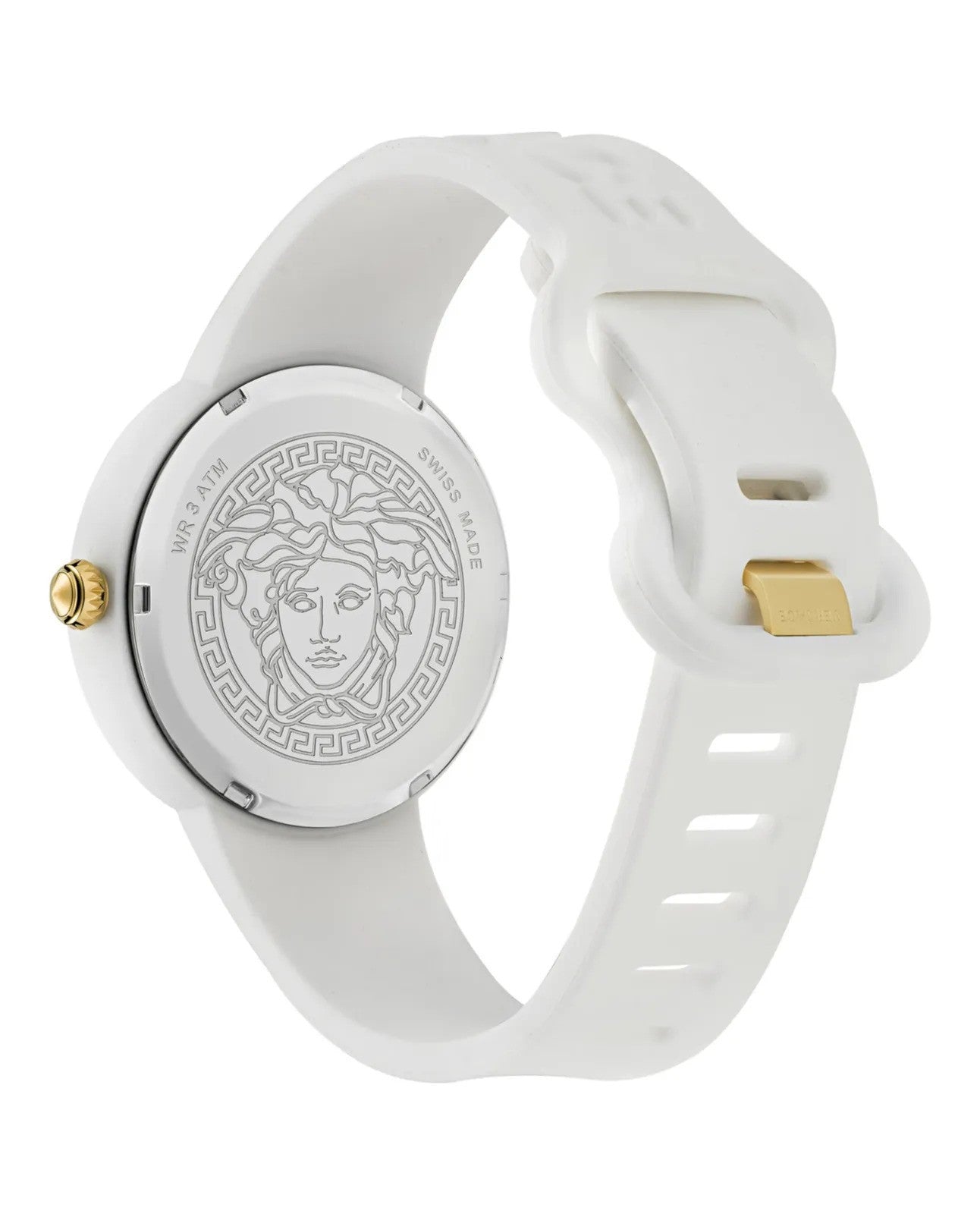 Versace Medusa Women's 39mm Quartz Silicone Strap Watch