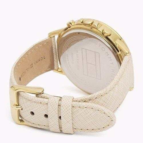 Tommy Hilfiger Carly Women's 30mm Quartz Beige Strap Watch - Champagne Dial - Curacao