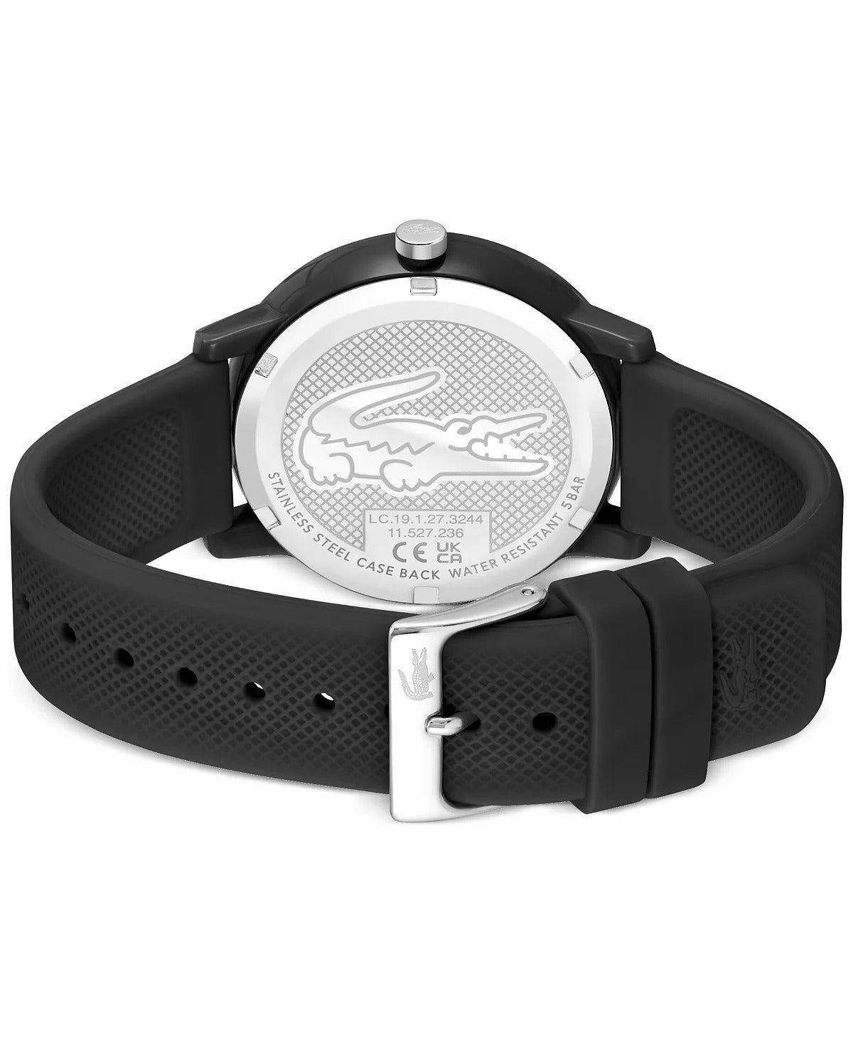 Reloj de pulsera unisex Lacoste 12.12 42 mm con esfera en tono negro