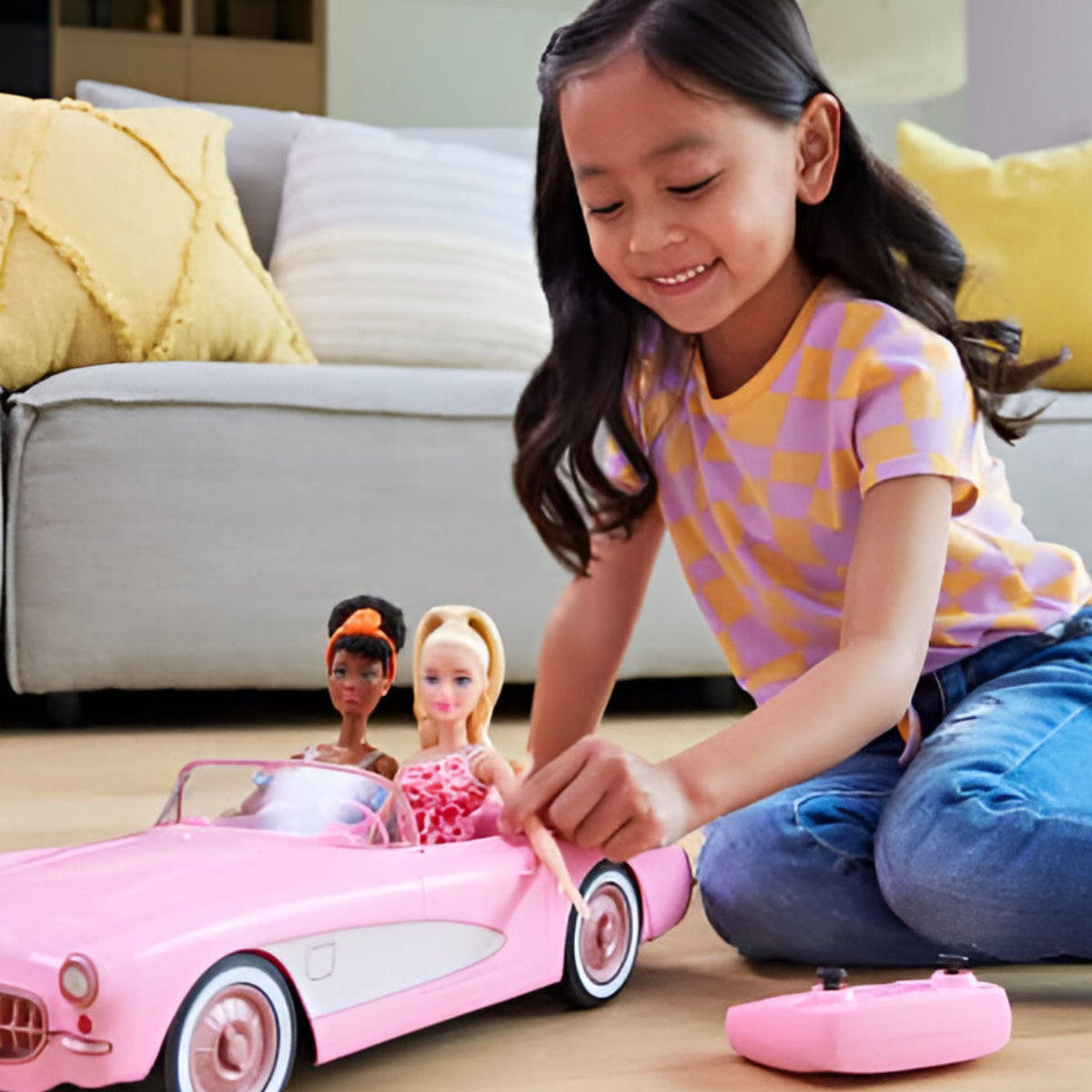 Hot Wheels Barbie The Movie Corvette with Remote Control - Pink