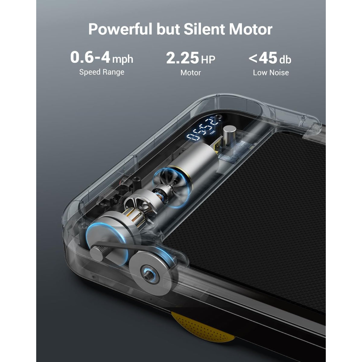 UREVO Portable Desk Treadmill with Double Shock Absorption - Black