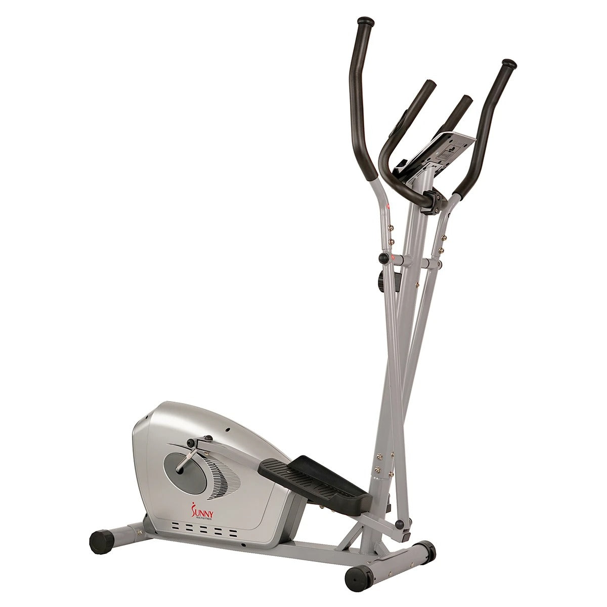 Sunny Health Fitness Magnetic Elliptical Bike Silver Curacao
